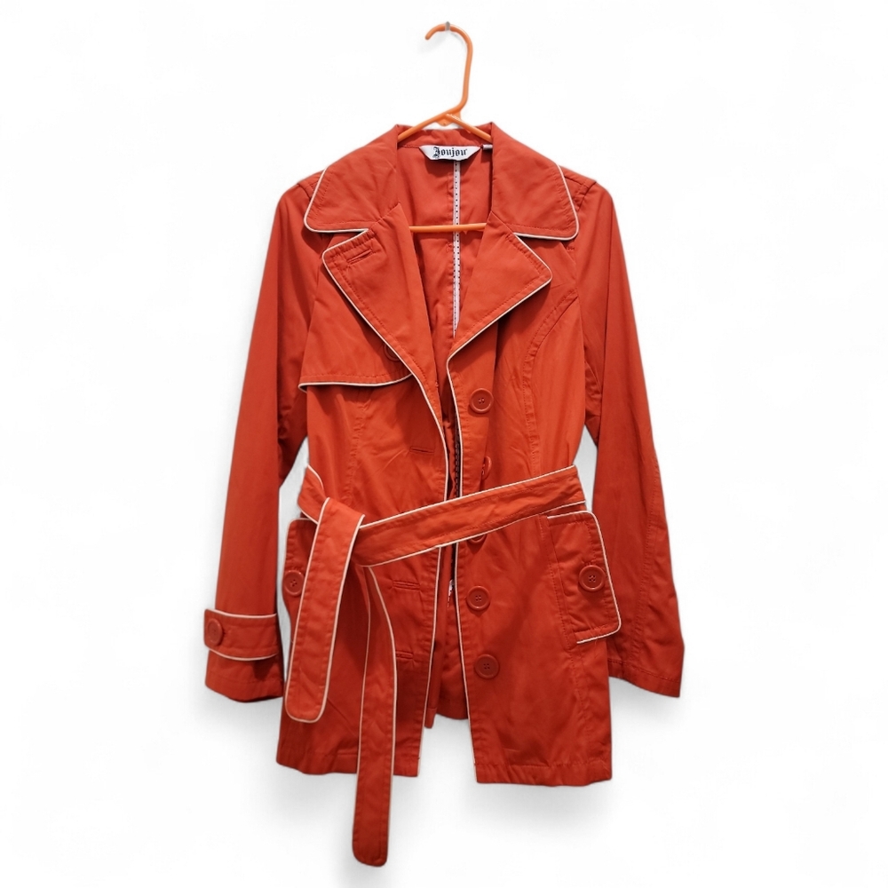 Retro Jou Jou Bright Orange Lightweight Jacket Size Mediun